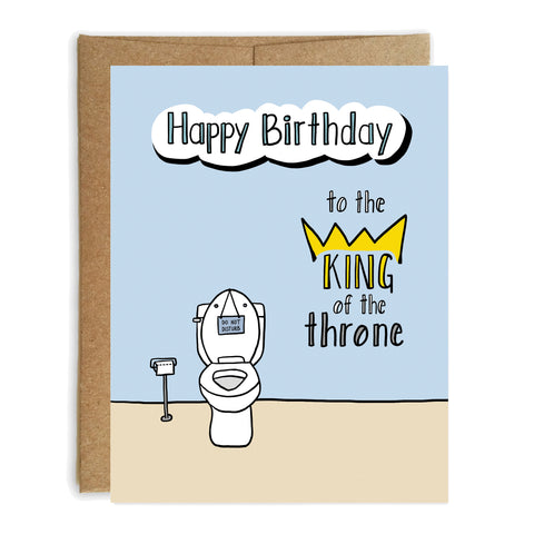 King of the Throne Happy Birthday Card