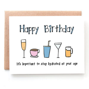 Stay Hydrated, Funny Birthday Card