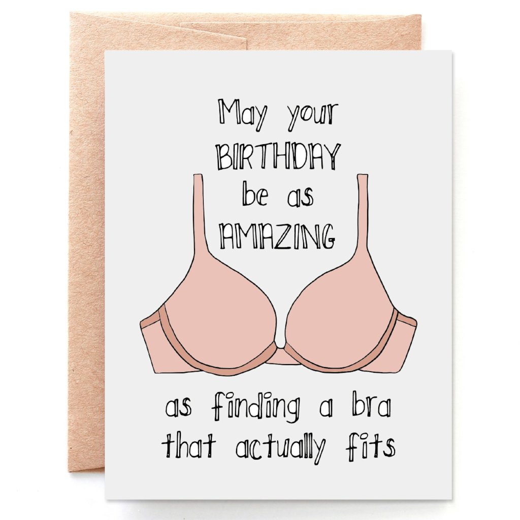 Happy Birthday For Anyone Funny Old Lady Bra Money in Card Humor