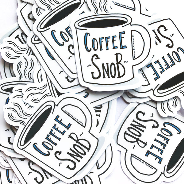 Coffee Snob Vinyl 3" Sticker, Coffee Sticker, Coffee Sticker - NEW
