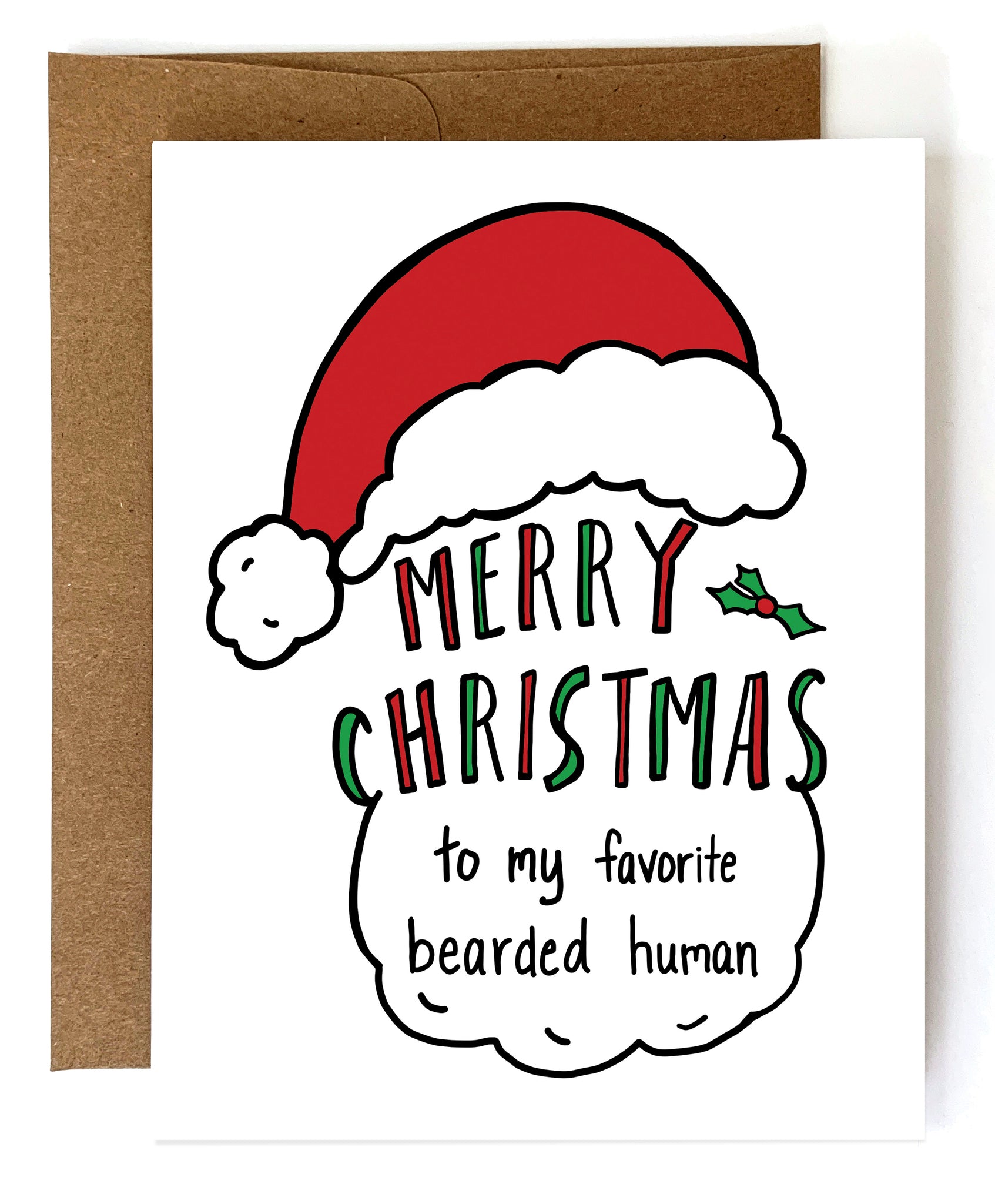 Favorite Beard, Funny Christmas Card for Boyfriend or Husband