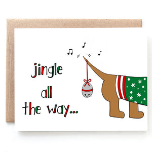 Jingle all the Way Christmas Card - Single Card or Set of 8