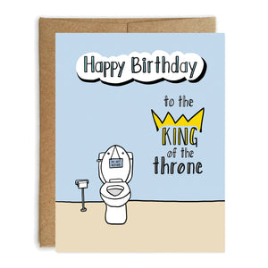 King of the Throne Happy Birthday Card for Him – Yellow Daisy Paper Company