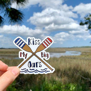 Kiss My Oars, Vinyl Sticker, Rowing Sticker