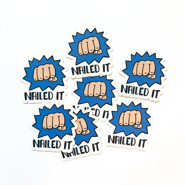Nailed It Sticker, Vinyl Sticker, Graduation Sticker, New Job, Congratulations