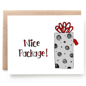 Nice Package, Funny Christmas Card for Him