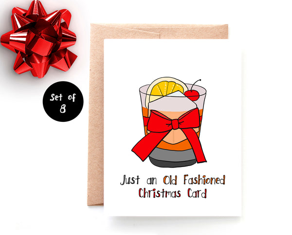 Old Fashioned Christmas Card - Single Card or Set of 8