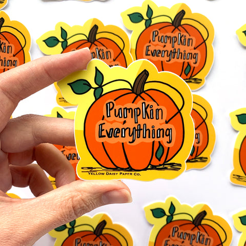 Pumpkin Everything, Vinyl Sticker, Fall Sticker, 3" Fall Sticker - NEW