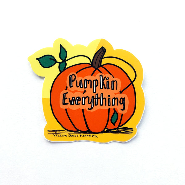 Pumpkin Everything, Vinyl Sticker, Fall Sticker, 3" Fall Sticker - NEW