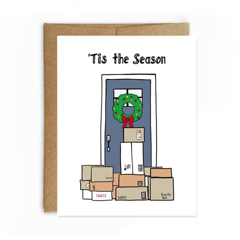 Tis' the Season Christmas Card - Single Card or Set of 8