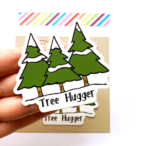 Tree Hugger Stickers, Vinyl Stickers, Nature Sticker