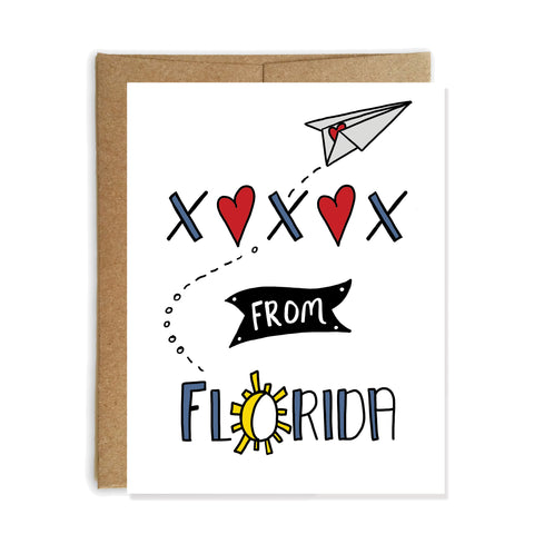 Greetings From Florida Card, XOXO from Florida