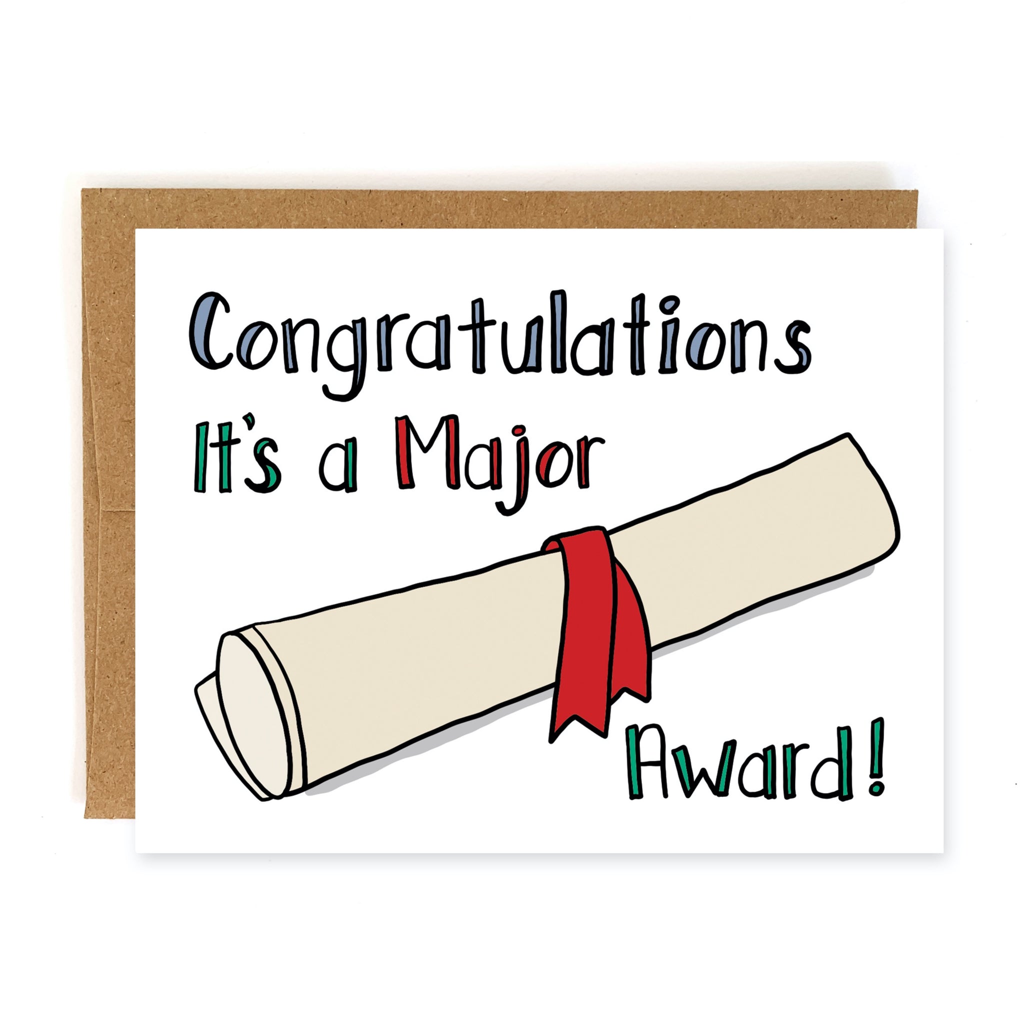 Major Award, Graduation Card Congratulations