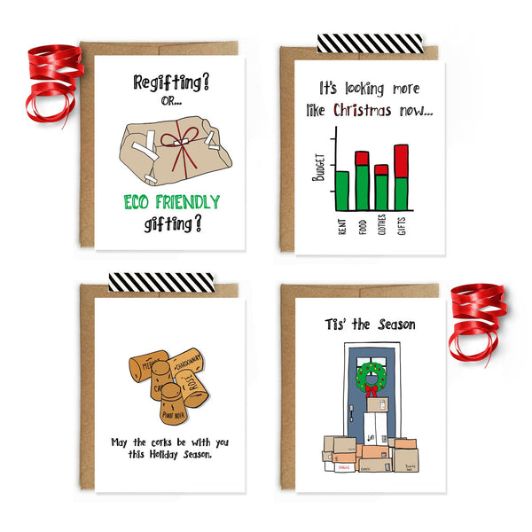 Holiday Card Variety Pack - Set of 8 Imperfect Cards - Seconds Sale