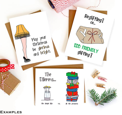 Holiday Card Variety Pack - Set of 8 Imperfect Cards - Seconds Sale