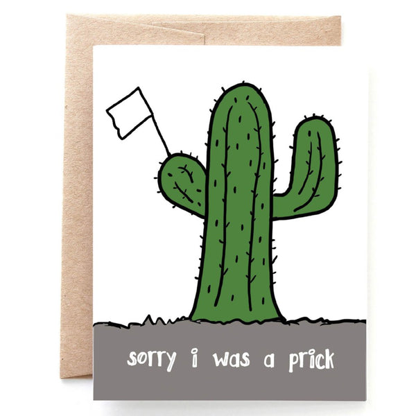 Sorry I Was A Prick, Apology Card