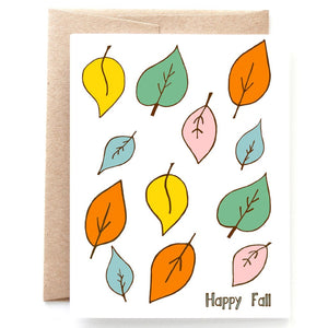 Happy Fall Card, Autumn Card