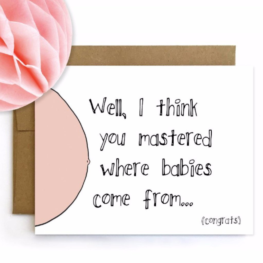 Where Babies Come From, Pregnancy Congratulations Card