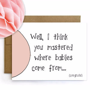 Where Babies Come From, Pregnancy Congratulations Card