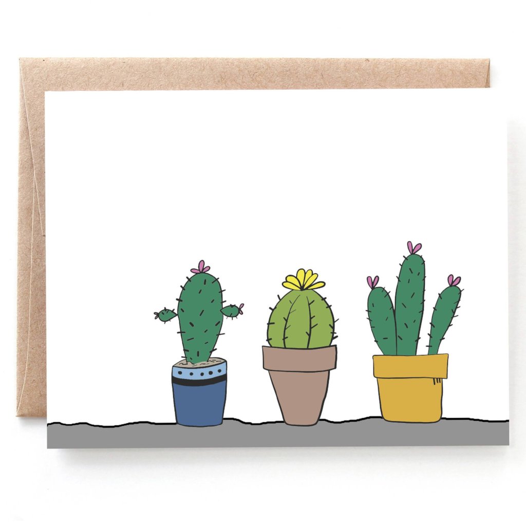 Cactus Row Note Card, Just Because Notecard