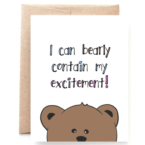 Bearly Contain Excitement Congratulations Card