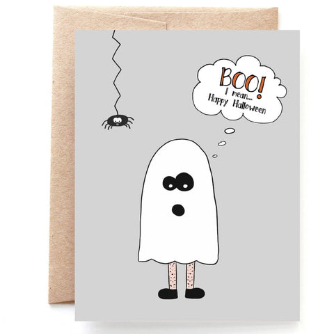 Boo Halloween Ghost Card