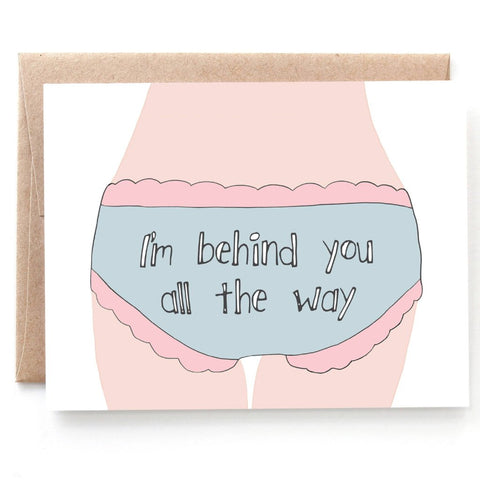 Behind You All The Way, Encouragement, Sympathy Card