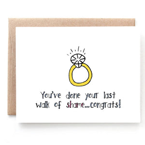Walk of Shame, Funny Engagement Card