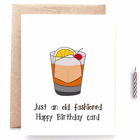 Old Fashioned Happy Birthday Card
