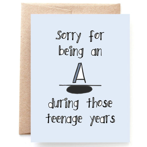 Teenage Years, Happy Father's Day Card, Mother's Day Card