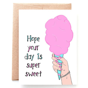 Super Sweet, Cotton Candy Birthday Card