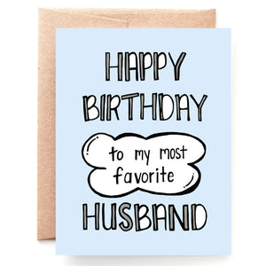 Favorite Husband Birthday Card