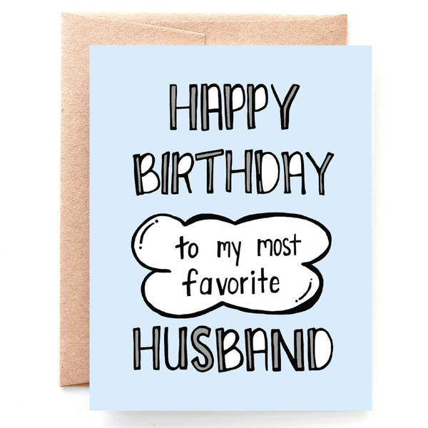 Favorite Husband Birthday Card for Him – Yellow Daisy Paper Company