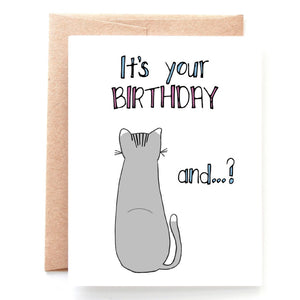 Supposed to Care, Cat Birthday Card