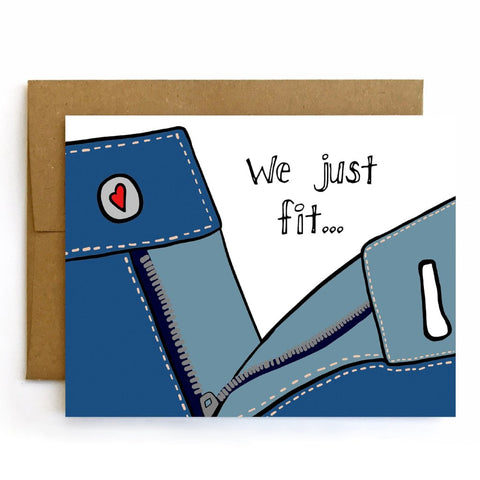 We Just Fit, Anniversary Card, Valentine's Day Card