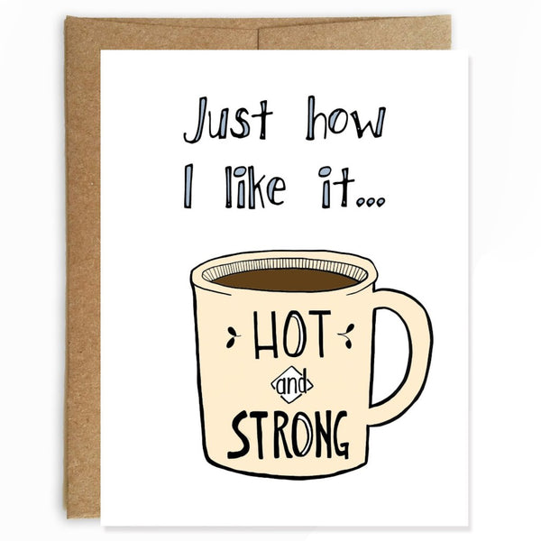 Hot and Strong Love Card, Coffee Card