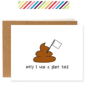 Giant Turd Apology Card
