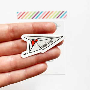 Snail Mail Plane Vinyl Stickers, Small Envelope Stickers